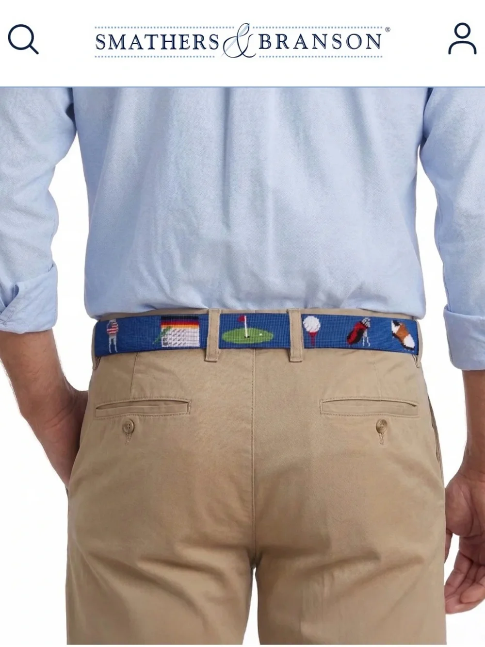 Smathers & Branson Golfers Life Belt Blueberry 40